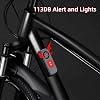 Sistema de alarma para bicicleta Rupse 113db, sensor de alarma de vibración antirrobo para auto IP66 a prueba de agua con luz LED y control remoto, adecuado para bicicletas, motocicletas, autos, puertas y ventanas, etc. 3