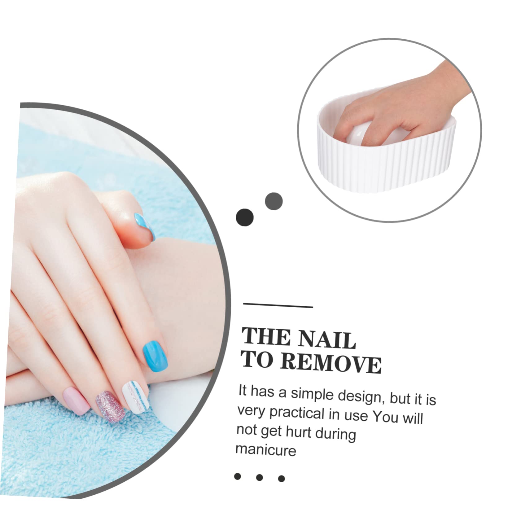 Happyyami 2 Piezas Herramienta de tazón de mano remojo Gel eliminar barniz las manos clavo cuencos de manicura Tazón para los dedos removedor de uñas Acrílico