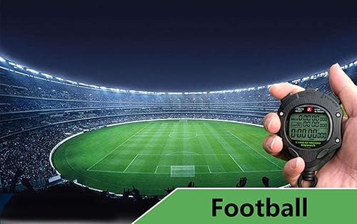 Miniatura 5 de Temporizador digital con cronómetro de luz trasera cronómetro 0001 segundos  Memoria de 100 vueltas gran reloj despertador para entrenadores