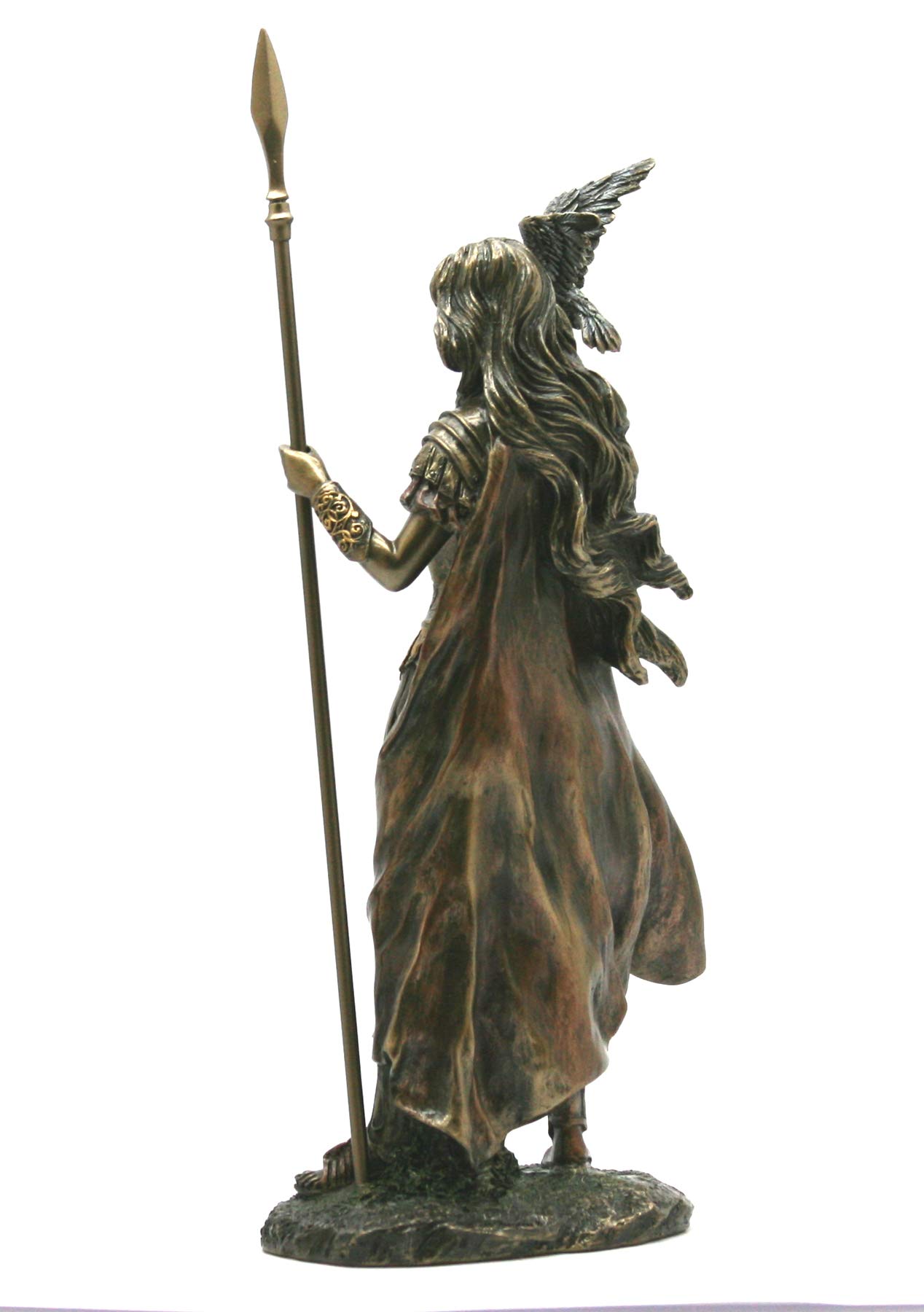 Figura de estatua de la diosa romana griega de Athena Minerva con acabado en bronce