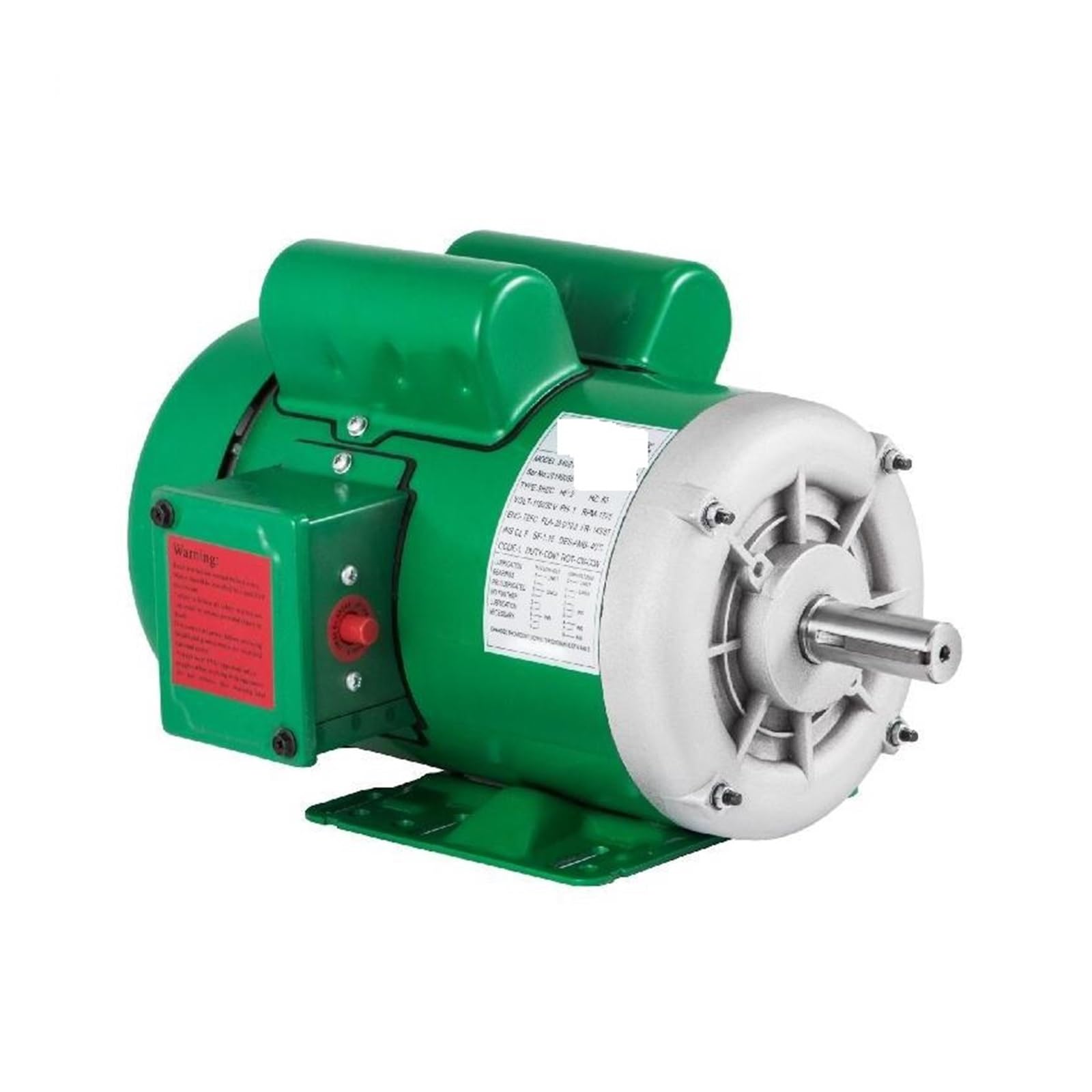 Moteur À Courant Alternatif Monophasé 2 Usage Agricole Avec Support De Montage Vitesse Maximale 1800 Tr/min Réversible TEFC IP65 Étanche Pour le bricolage