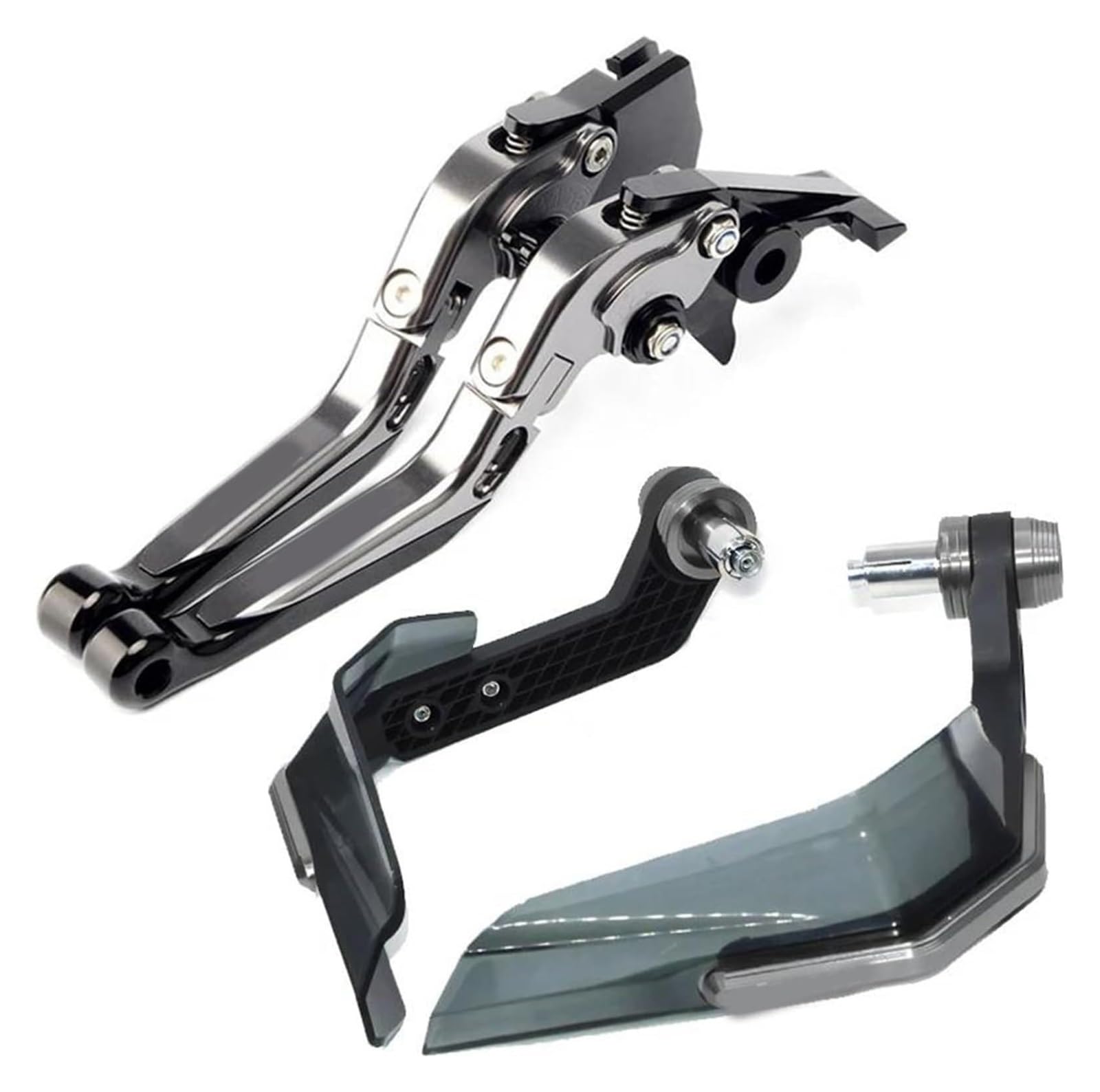 Paramani Moto Per LONCIN Per VOGE 500R 2020-2021 Leve Freno Frizione Moto Deflettore Vento Manubrio Paramani(Titanium-a)
