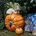 Top Collection Miniature Fairy Garden and Terrarium Fairy Baby on Orange Pumpkin Statue