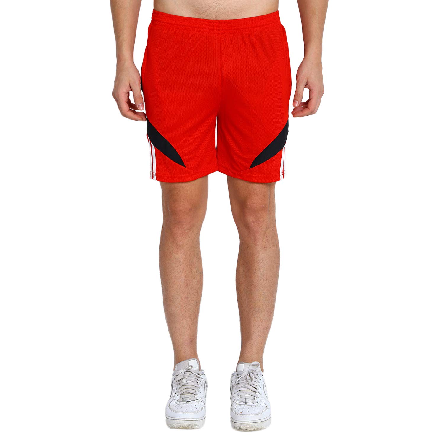 dia a dia Red Colour Sports Shorts (Pockets with Zip) for Men Material Boys Nicker Free Size & Adjustable-Size for 26 to 38 inch Waist-picture-11