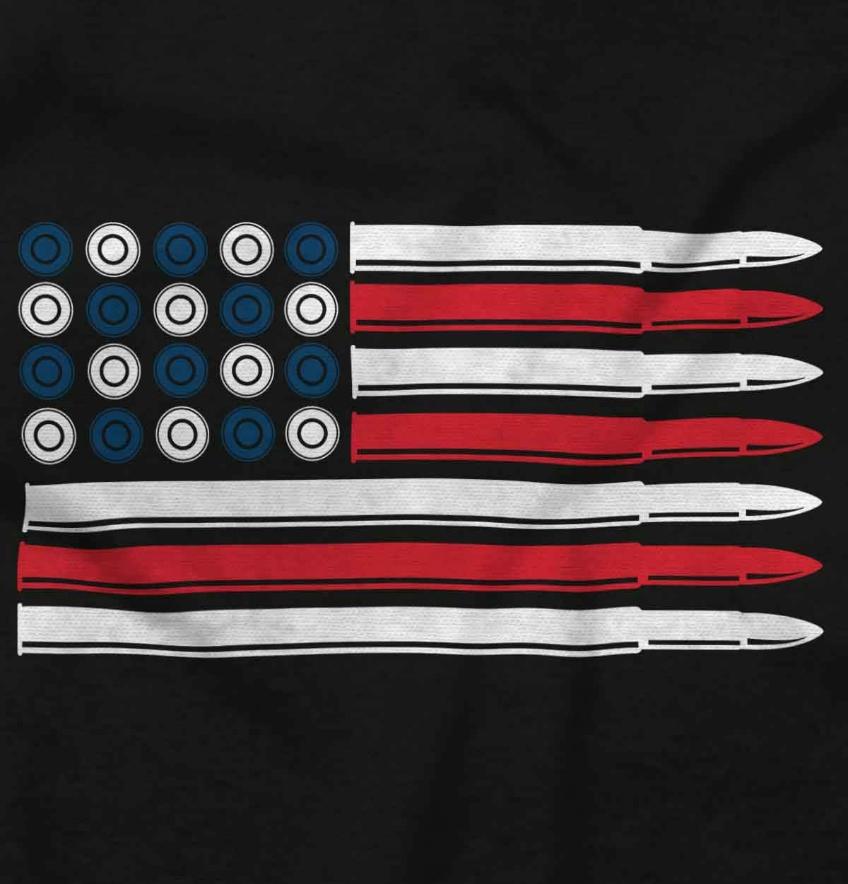 Brisco Brands Ammo Bullet 2nd Amendment Flag Graphic T Shirt Men or Women