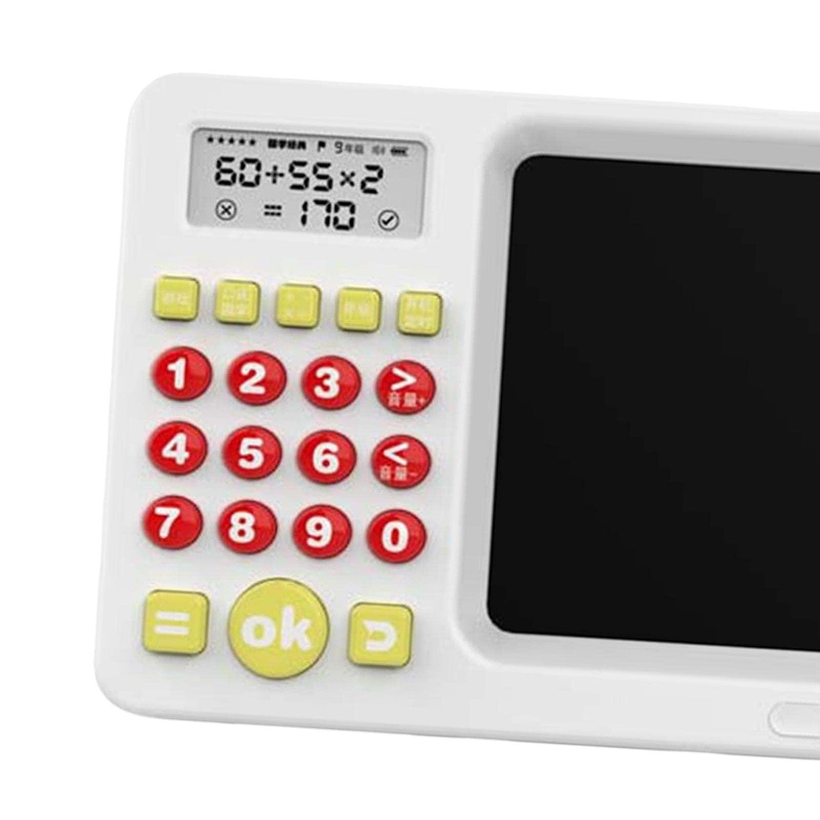 Tavoletta di Scrittura 2 in 1 Calcolatrice a Bocca Gioco di Matematica Educativo per Bambini Allenamento per Bambini Macchina di Apprendime, Bianco