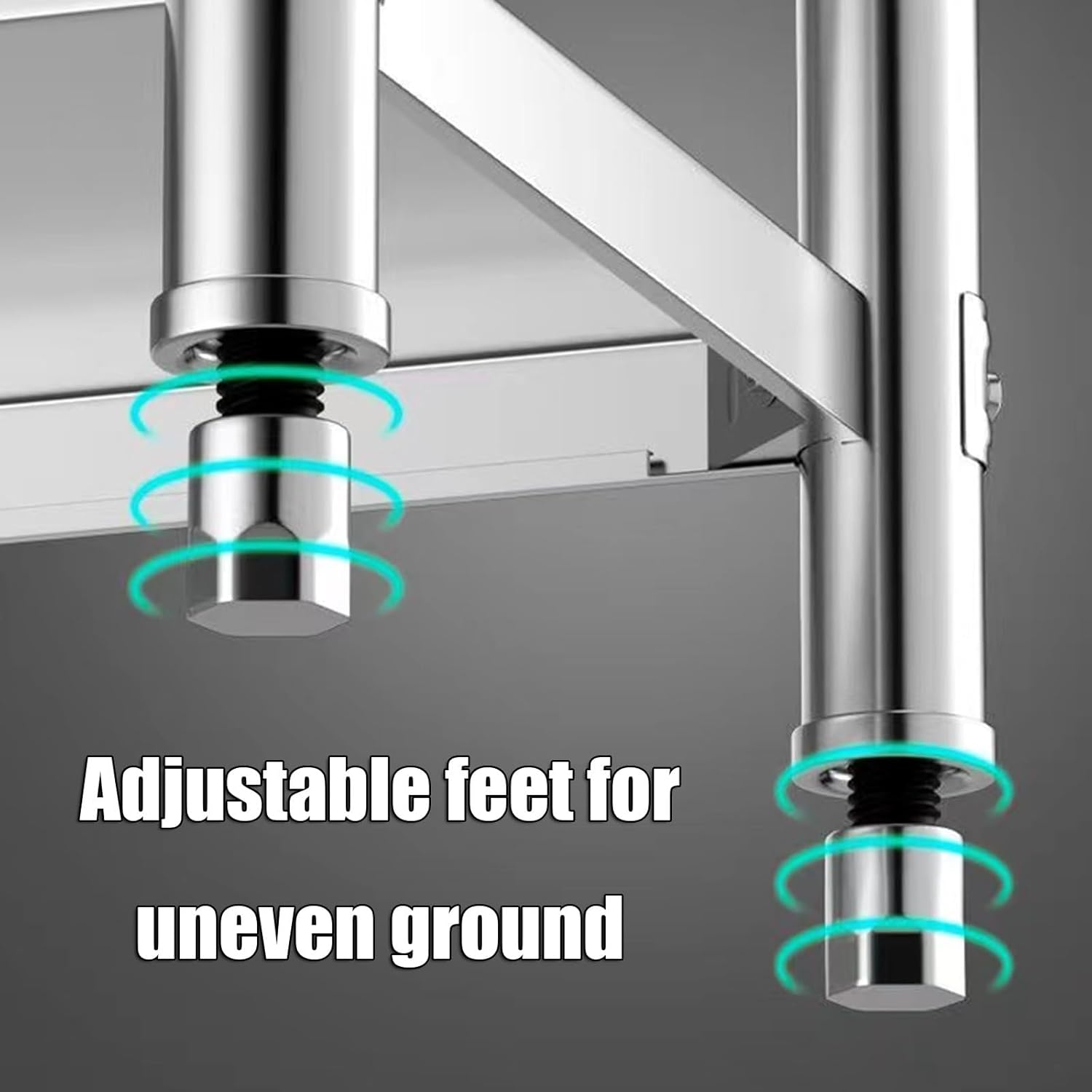 Thickened Three-layer Stainless Steel Workbench Kitchen Prep Table Chopping Table Open Storage Shelf Sturdy Metal Table(23.6 * 23.6 * 31.5in)