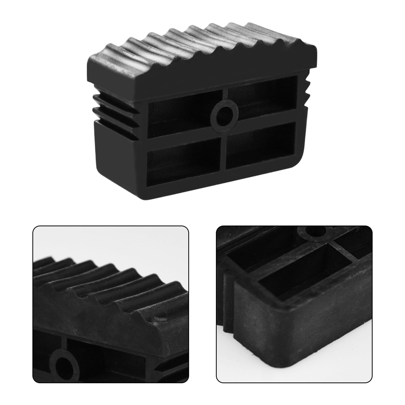 Juego de 4 pies de escalera, pies de repuesto, tapas de escalera, tapas protectoras, almohadilla protectora de escalera de PVC, almohadilla protectora de escalera, repuestos para escaleras