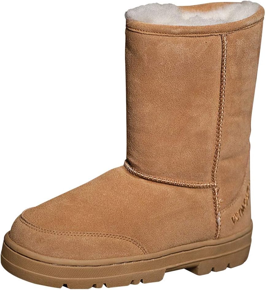 Plymouth Mocs Mens Boot Slippers - Size 10 Brown