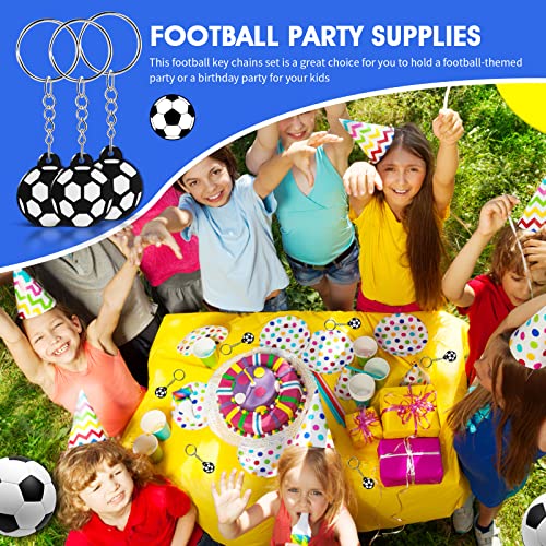 Abeillo 12 Stück Fußball Schlüsselanhänger Mini Fussball Sport Mitgebsel Schlüsselanhänger für Kinder, Football Key Chain, Fußball Party Schlüsselanhängern für Rucksäcke Party Dekorationen