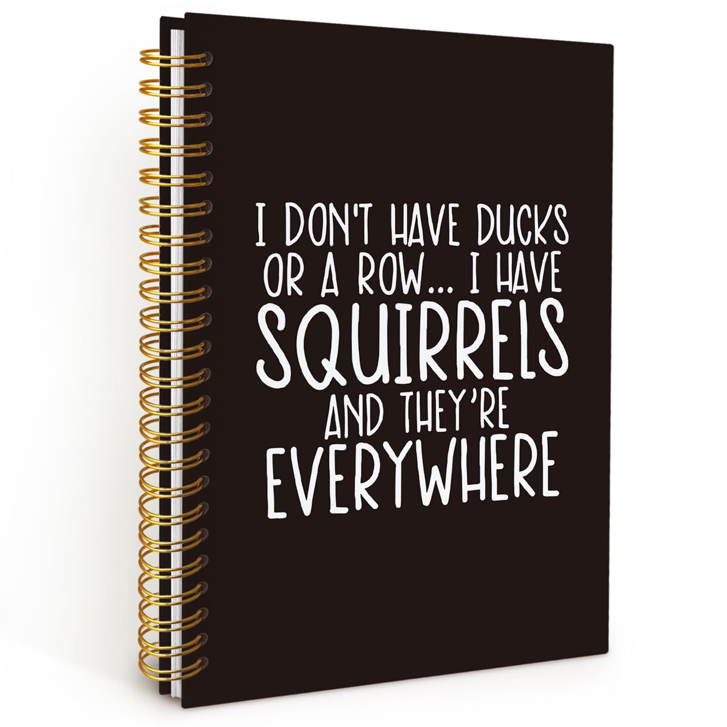 Wheatwin Lustiges Büro-Spiralbuch, Arbeitstagebuch, Notizbuch für Damen und Herren, Kollegen, lustiges Bürobedarf, "I Don't Have Ducks or a Row", Hardcover-Notizbücher, 14 x 21 cm