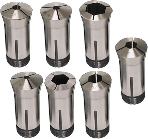 Miniatura 3 de LiGuVCY Juego de pinzas 5C Hexagonal Agujero Collet 14-78 Pulgadas para Mecanizado Torneado 7 Pcs