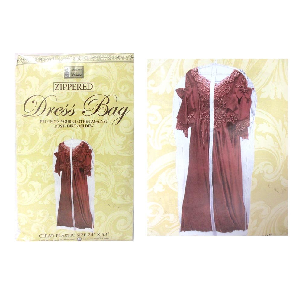 3 Pack Translucent 40 Garment Bags Zipper Store Suits Dresses Costumes Uniforms 40-Inch Frosted Clear Garment Bags with