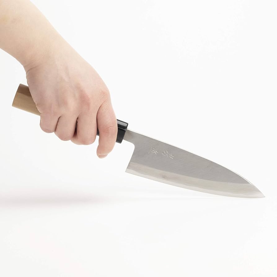 本刃付　房近　出刃包丁 鋼製 木製ハンドル 箱付き Amazon｜刀舟技研 出刃 包丁 (右利き用) 150mm 「 房近 一級