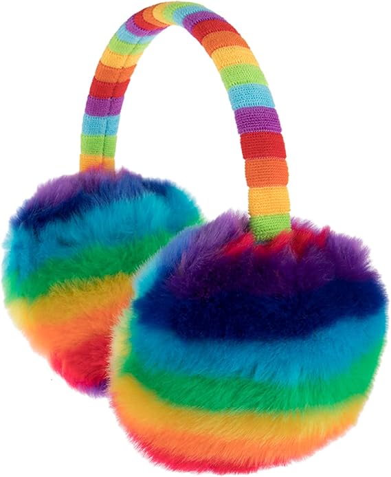 Kids Knit Earmuffs Winter Warm Faux Fur Ear Warmers Knitted Earmuffs Cute Outdoor Ear Warmers
