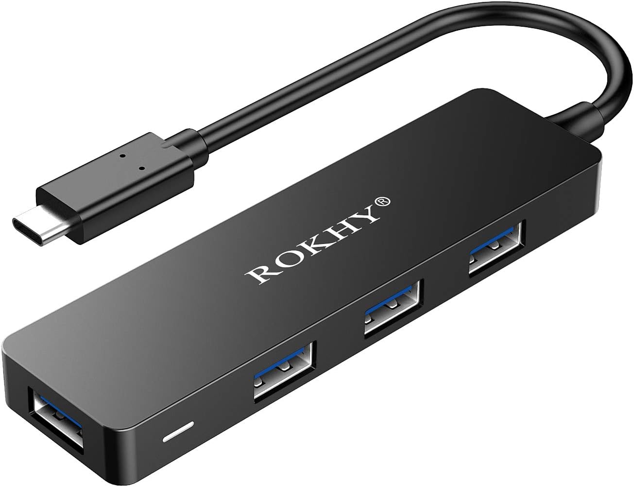 ROKHY USB C Hub 4Port USB 3.0 Hub UltraSlim Data USB Hub