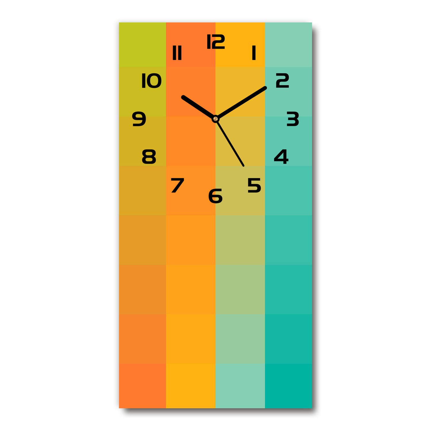 Horloge en verre imprimé Tulup horloge silencieuse salon moderne design contemporain