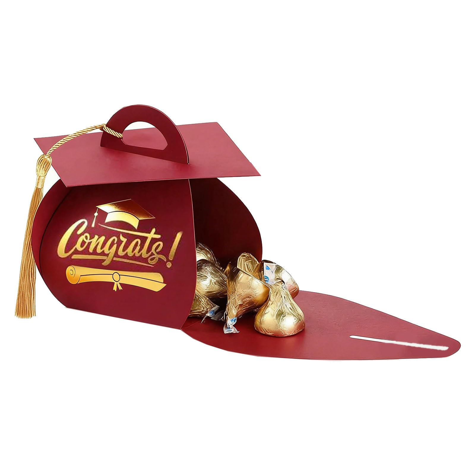 Msioytog Graduation Cap Gift Box for Diplomas and Accessories Sturdy Paper Present Container with Spacious Interior Tradition Graduation Cap Box