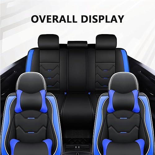 Miniatura 9 de Fundas de asiento de automóvil para Nissan Sentra 2000-2023, fundas de asiento de cuero súper transpirables e impermeables, 2 asientos y estándar