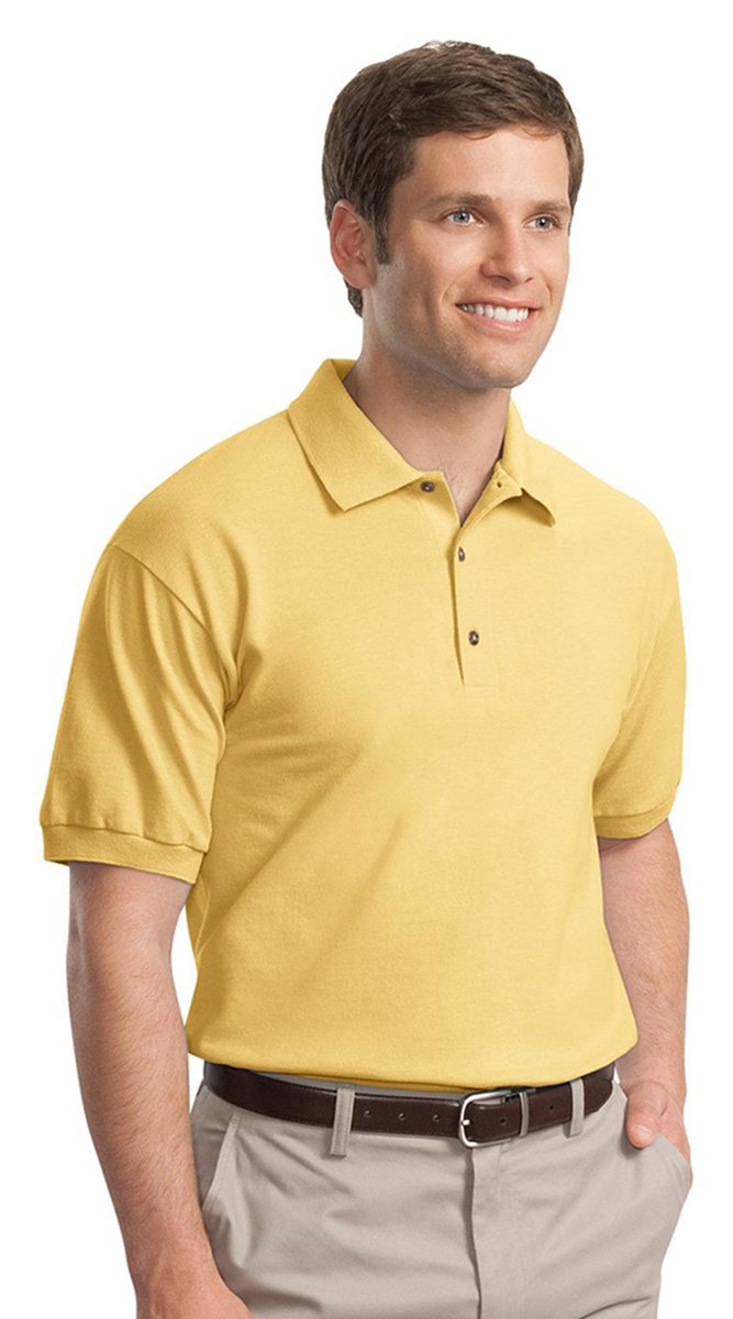 Gildan, polo molto pesante, 100% cotone piqué prelavato Charcoal X-Large