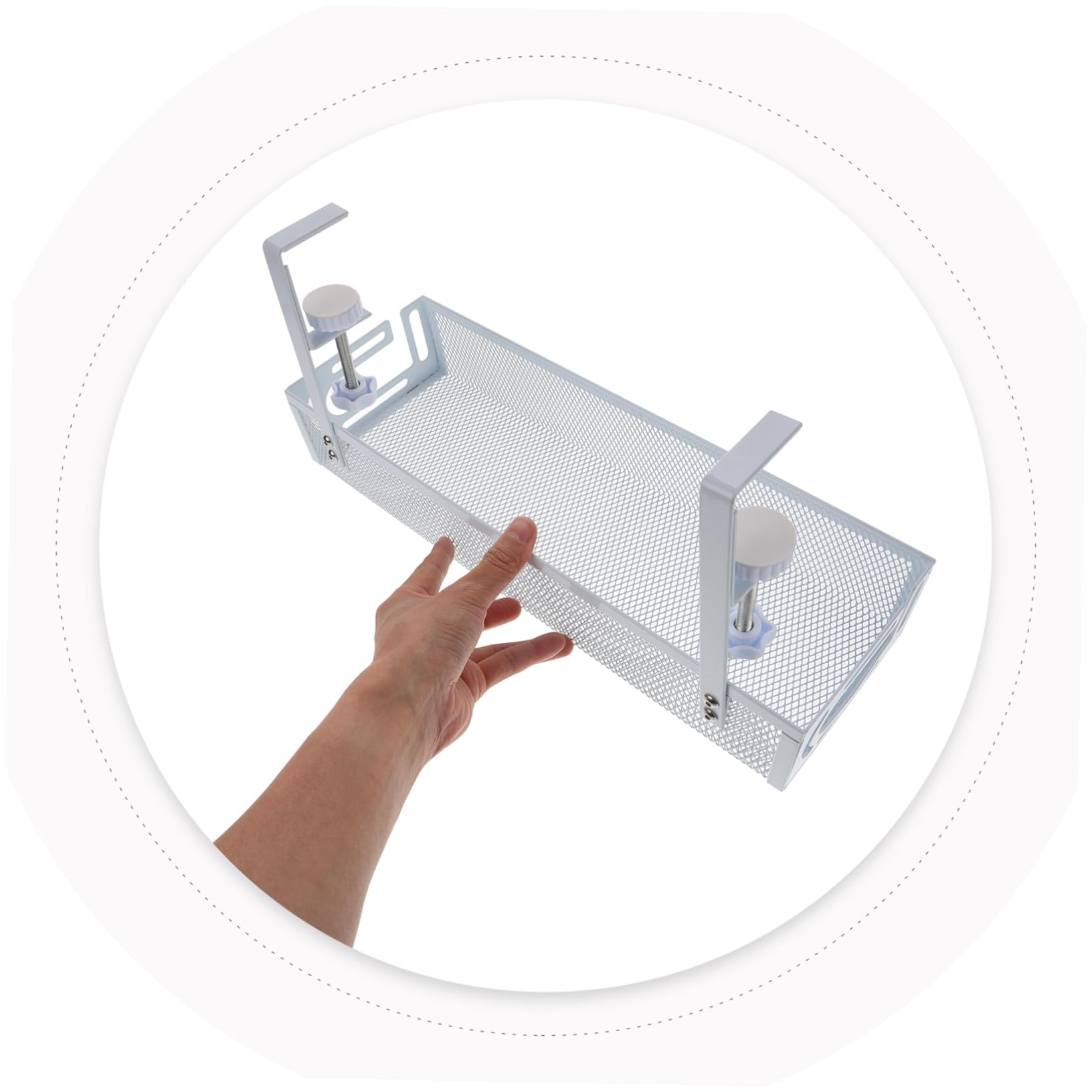 Organizator Kabli Pod Biurko z Praktycznym Zestawem Duża Pojemność Kable Adaptery i Hubs Usb Design Łatwy Montaż Oszczędność Miejsca