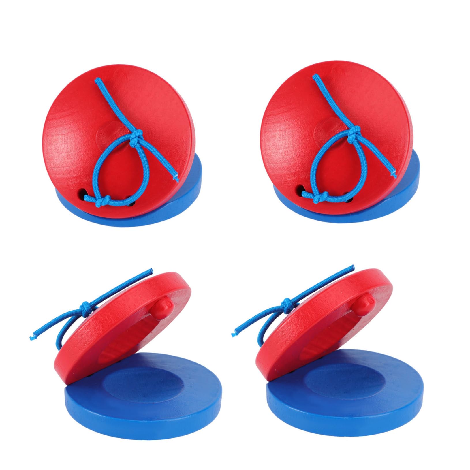 KONTONTY 4pcs Brightly Colored Wooden Soundboards Fun Handheld Percussion Instruments for Preschool Music for Early Education and Brain Development