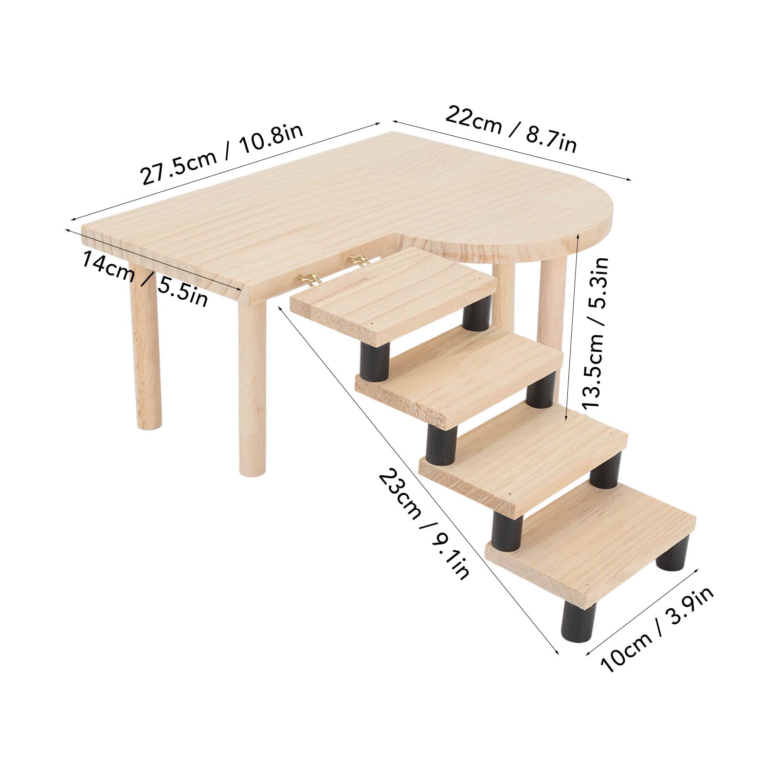 Scala Per Criceti In Legno 5 Strati - Giocattolo Arrampicata Per Piccoli Animali Domestici
