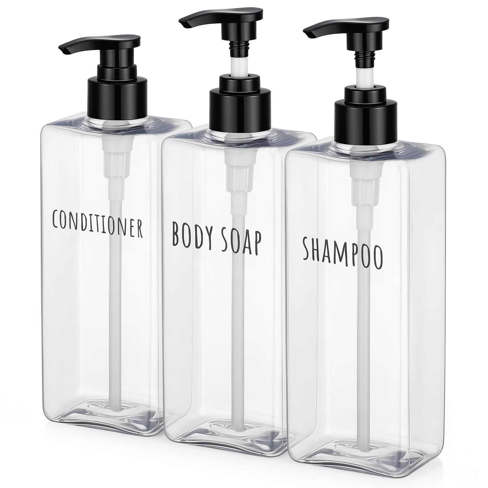 Amazon｜Segbeauty シャンプーボトル 3本セット 500ml 透明 詰め替え
