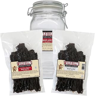 Wild Bill's Mixed Beef Jerky Two-Bag Starter Kit (1 bag Hickory, 1 bag Peppered and 1 jar)