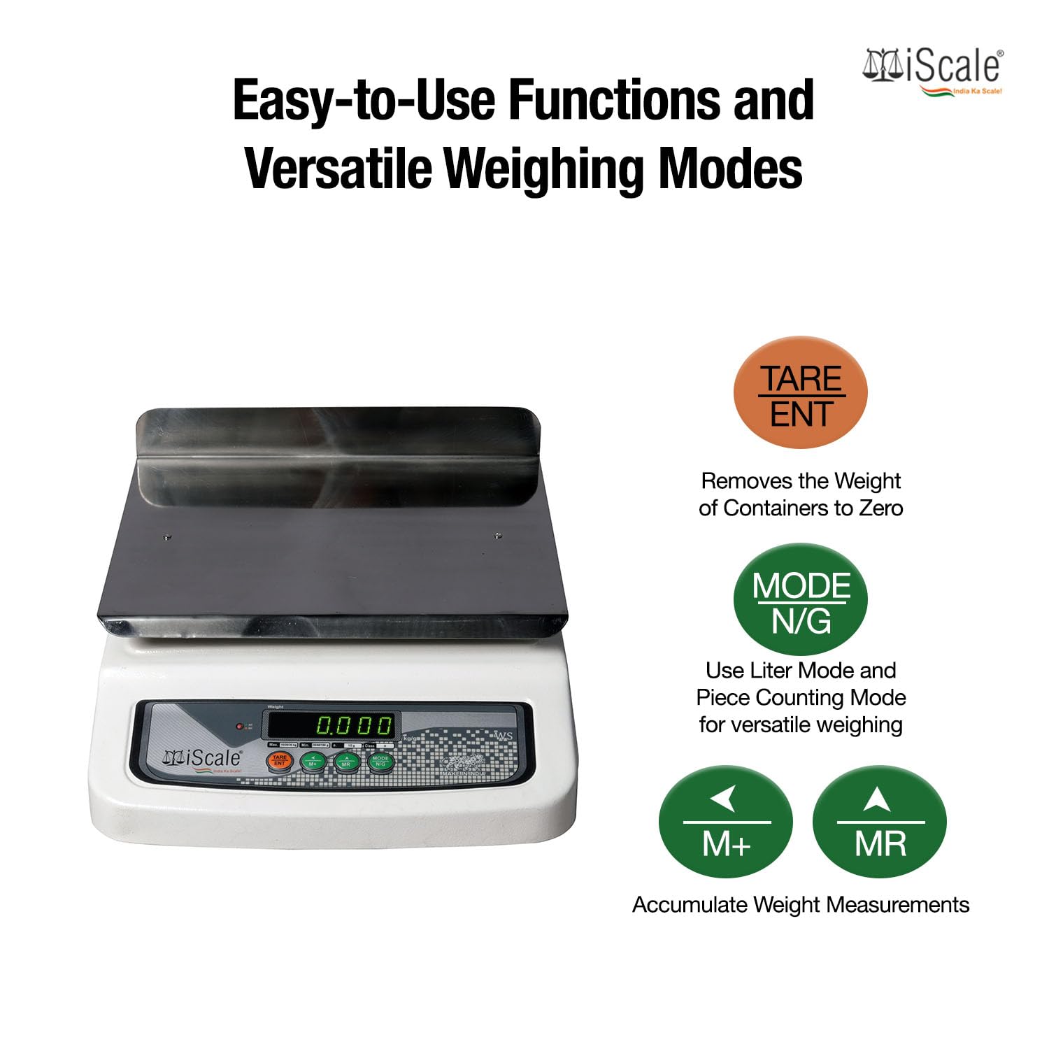 iScale i-06L Commercial Scale - 30kg x 1g -6