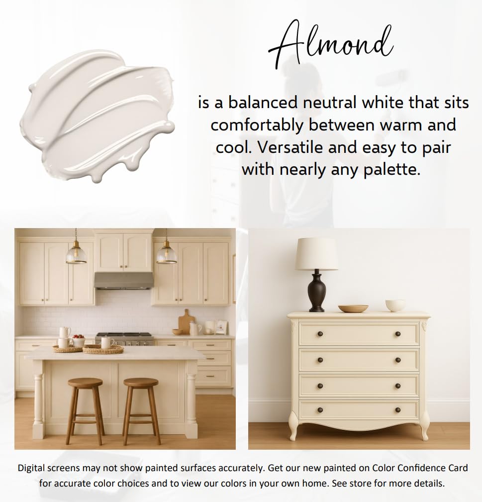 ALL-IN-ONE Paint, Durable Cabinet And Furniture Paint. Built In Primer Top Coat Sanding Needed Includes 30 Featured Color Card Stormy 8oz Sample