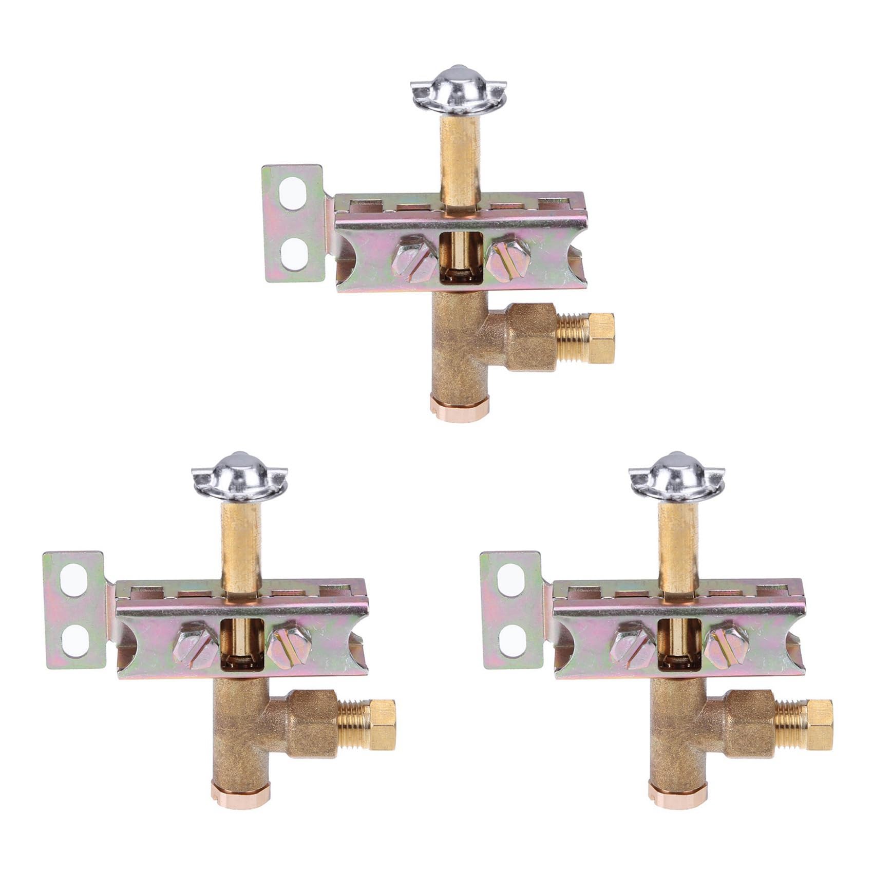 Wzxksoac 3X Pilot Burner One Way Flame Bracket Can Have Natural or LP Gas 3 Hole Propane/Butane Heavy Pilot Assembly