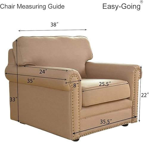 Miniatura 7 de Easy-Going Funda reversible para sofá, protector para muebles, protección para sofá, con espuma antideslizante, resistente al agua, correas