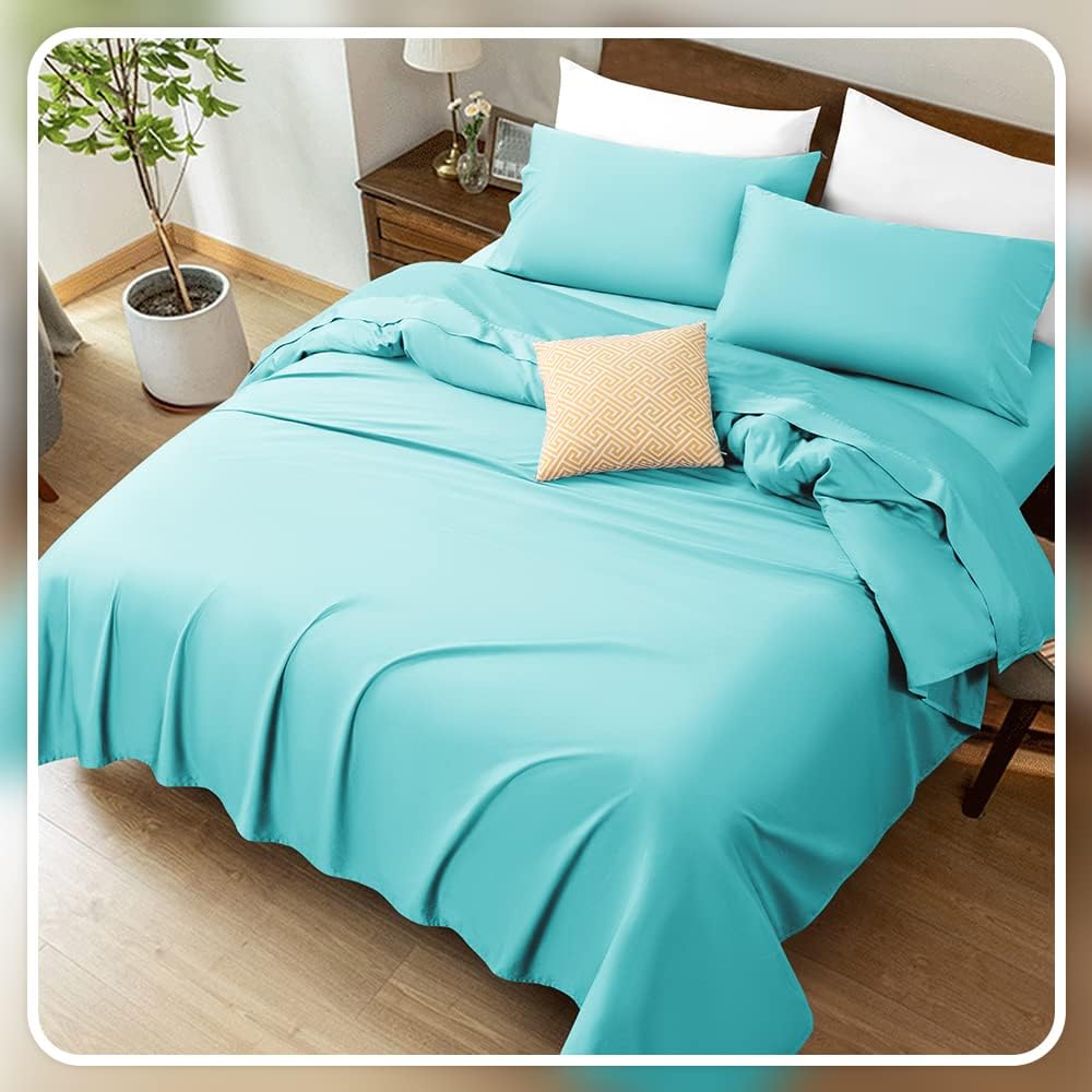 LIANLAM 1000 Thread Count 100 Egyptian Cotton King Size Sheets, Luxury