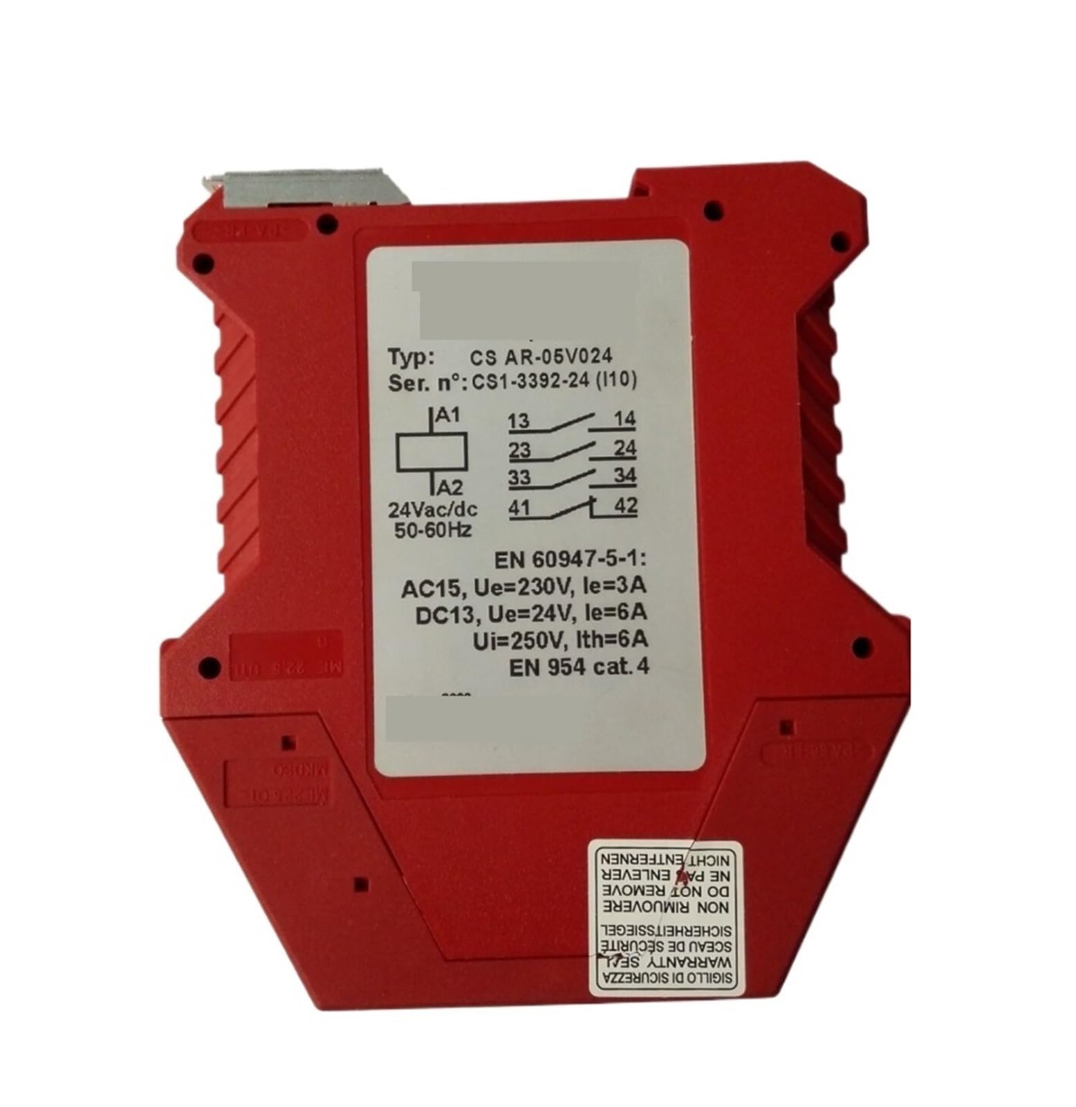 HEXEH Modulo relè di Sicurezza Interruttore di Sicurezza CS AR-05V024 Componenti elettronici Relè Multiuso for l'industria, la casa, macchinari, ECC.