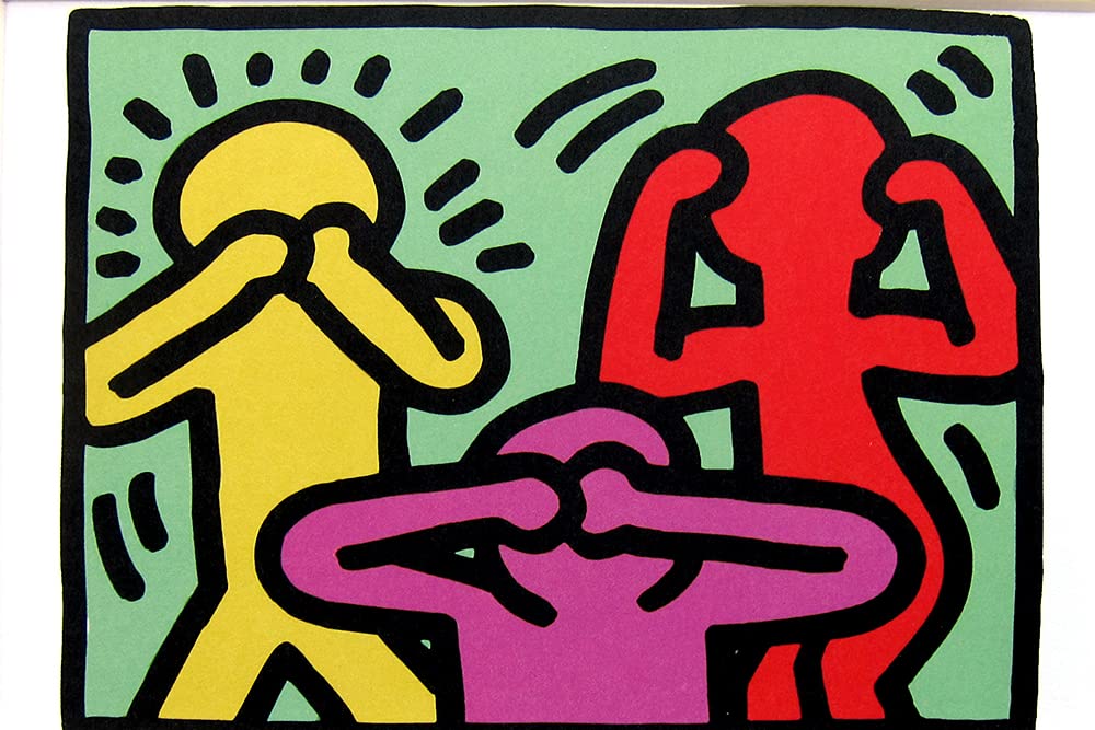 Amazon.co.jp: ◇キース・ヘリング【見ざる・聞かざる・言わざる