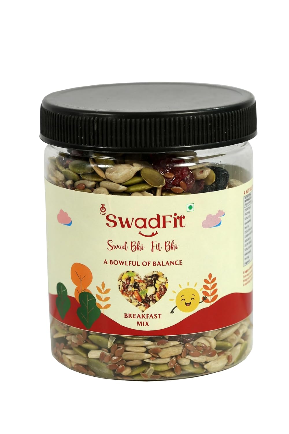 SWADFIT Premium Multigrain Breakfast Mix – Loaded with Nuts, Seeds & Superfoods | High Fiber, Wholesome Nutrition for a Healthy & Energetic Start to Your Day (1Kg)-picture-19