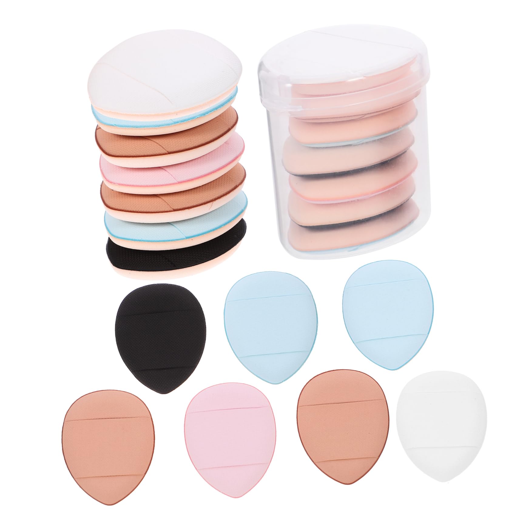 15 Scatole Mini Soffio Per Le Dita Mini Piumini Da Cipria Soffio Di Polvere Soffio Di Cipria Sotto Gli Occhi Truccare Il Triangolo Dei Bignè Trucco a Sbuffo Idrofilo Lattice FRCOLOR
