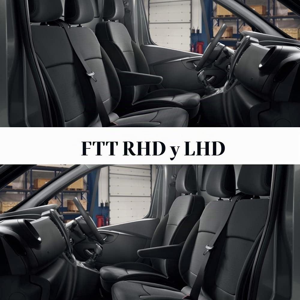 TOYOUN Fundas Asientos Furgonetas y Camiones de 1 + 2 (3 plazas), Juego de Fundas para Asientos de Coche Universales, Tela Protector Cubre Asientos Coche Delantero Accesorios de Automóvil, Azul