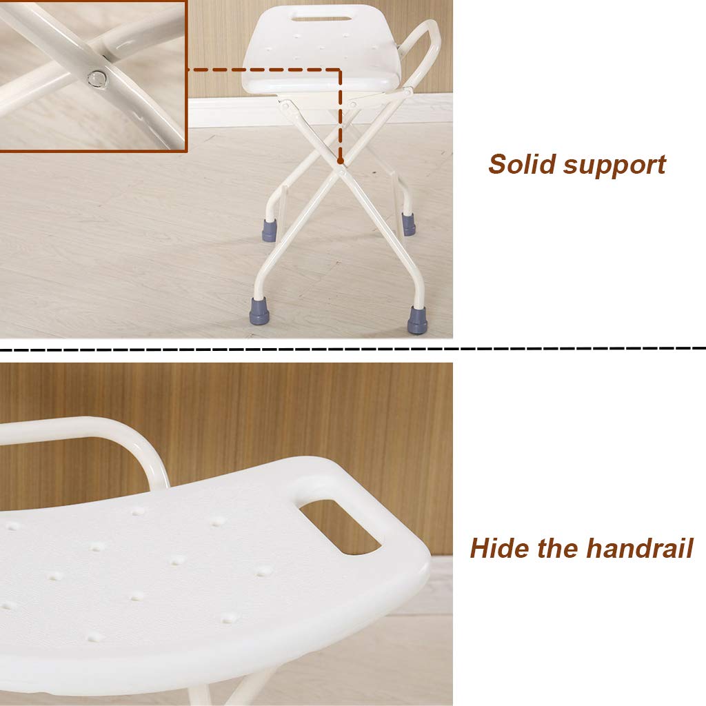 Plegable Taburete de baño/Ducha Ligero Altura Ajustable Asientos de Ducha para discapacitados Silla de bañera con Almohadilla Antideslizante para Las piernas Ayuda de Movilidad para Personas Mayor