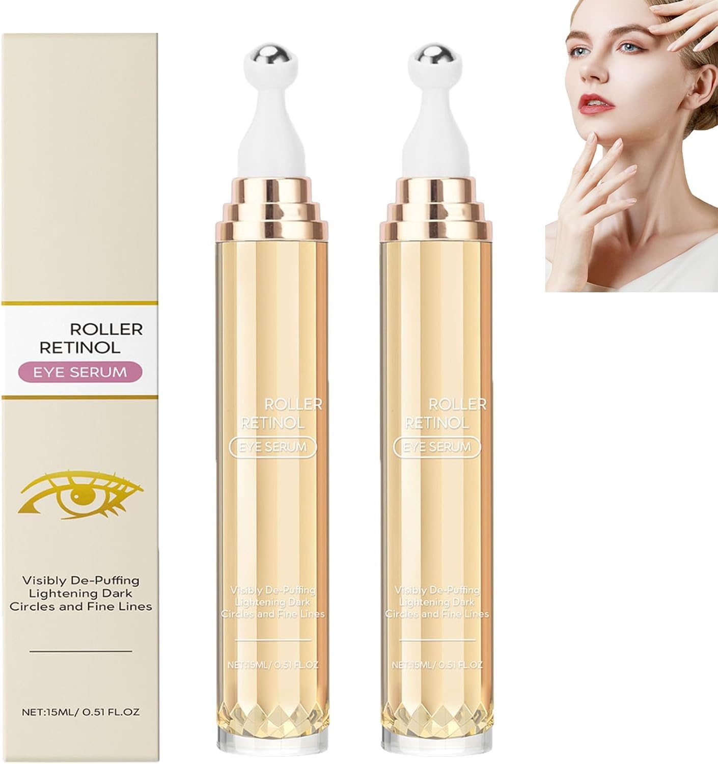 Sérum rétinol yeux roller effaceur de ridules et cernes sombres - 8