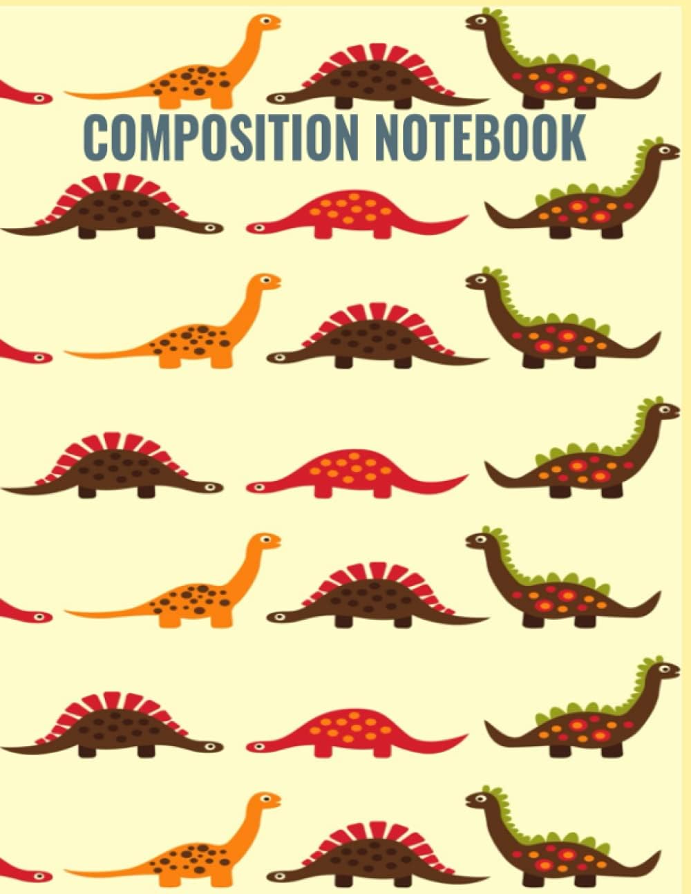 Dinosaur Notebook grades 3-8: Dinosaurs Wide-Ruled Notebook for boys and girls | 100 Pages DINOSAURS