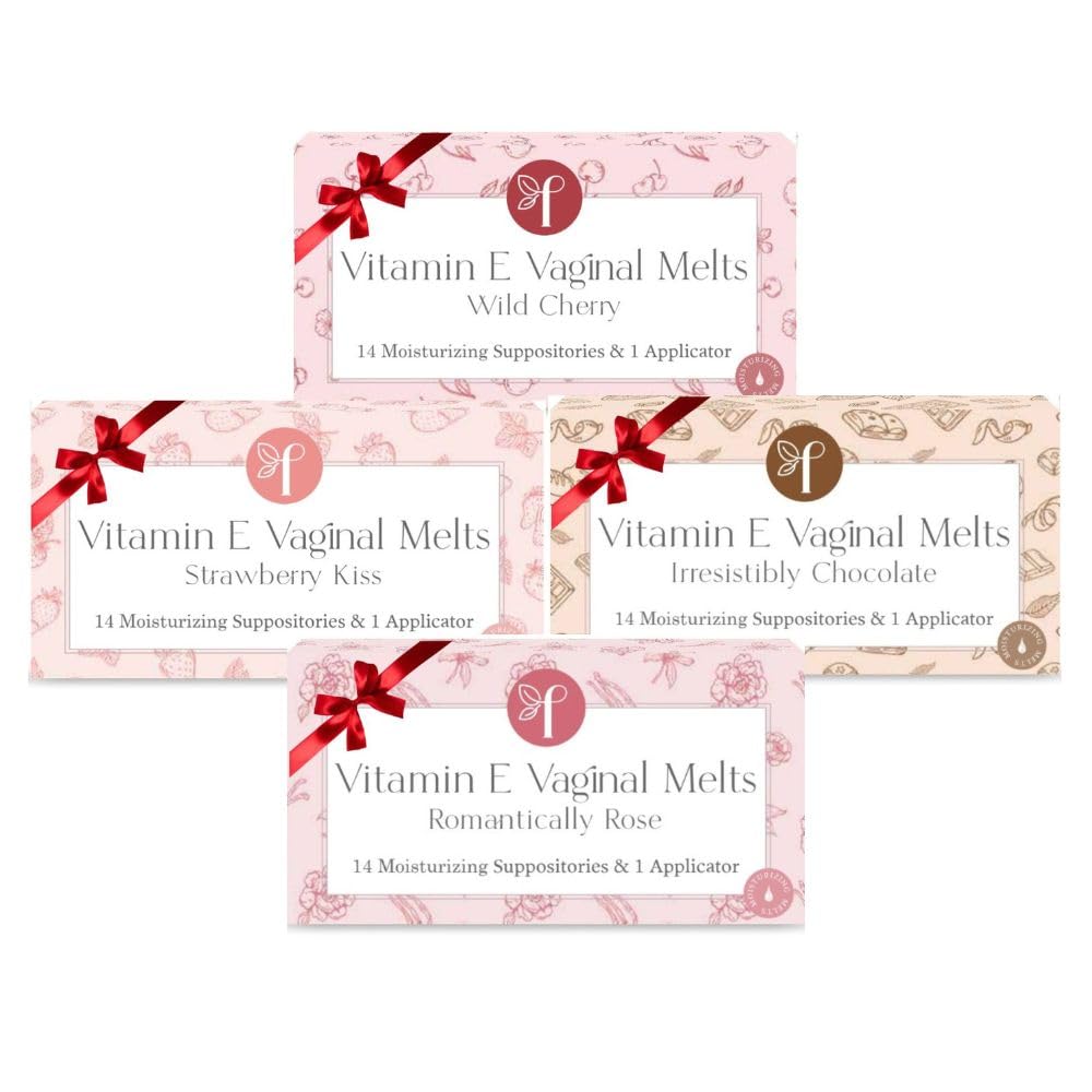 Femallay Organic Vaginal Melts – Variety 4 Pack – 100% Natural Relief for Dryness, Odor & Daily Feminine Discomfort – 14 Count + Applicator