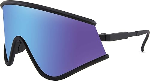 FEISEDY Shield Wraparound - Gafas de sol deportivas para hombres y mujeres, al aire libre, resistente al viento, de una pieza, para ciclismo, B9023 FEISEDY Shield Wraparound - Gafas de sol deportivas para hombres y mujeres, al aire libre, resistente al viento, de una pieza, para ciclismo, B9023