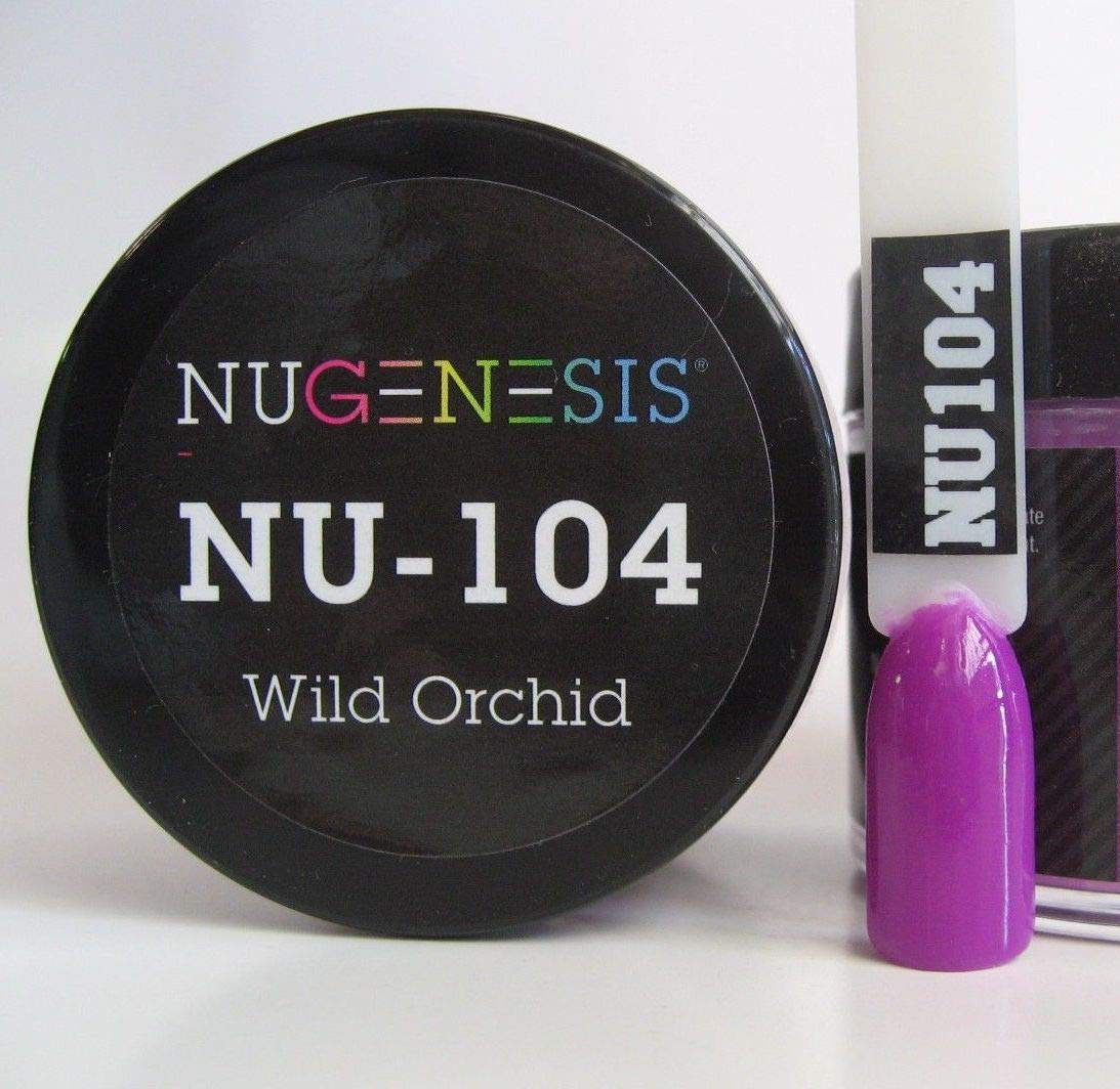 NuGenesis Nail Dipping Powder Color 1.5oz/43g jar - (NU104 WILD ORCHID)