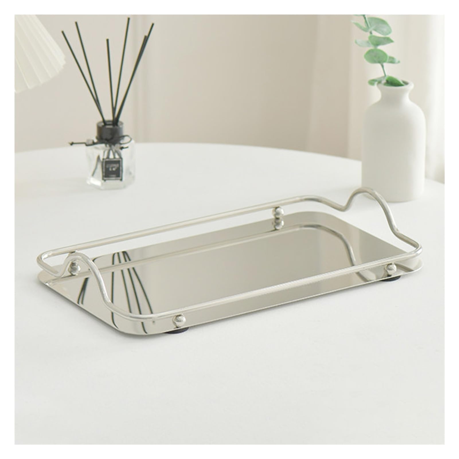 Xcsdew Color1 Metal Tray,Rectangular Hollow,Home Aromatherapy Storage Box,Suitable For Storing Pastries And Fruits(,42X27x5cm)