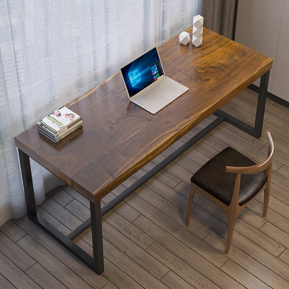 Amazon.com: Wrought Iron Solid Wood Computer Desk, Industrial