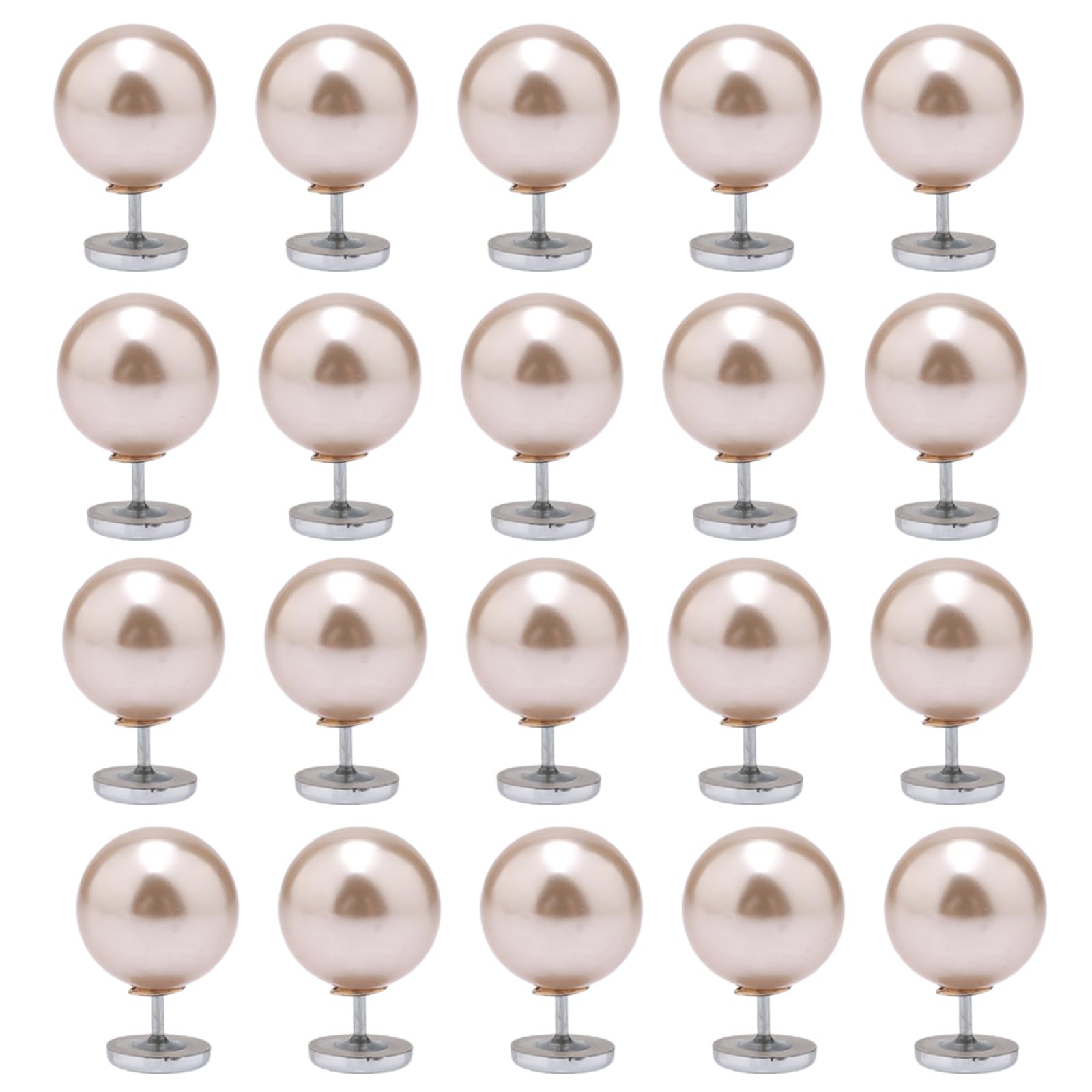 Xinsheinelry Sturdy Metal Pearls Pin Flat Clothing Closures Craft Button for Professional Sewing Projects Colorful Pearls Pin