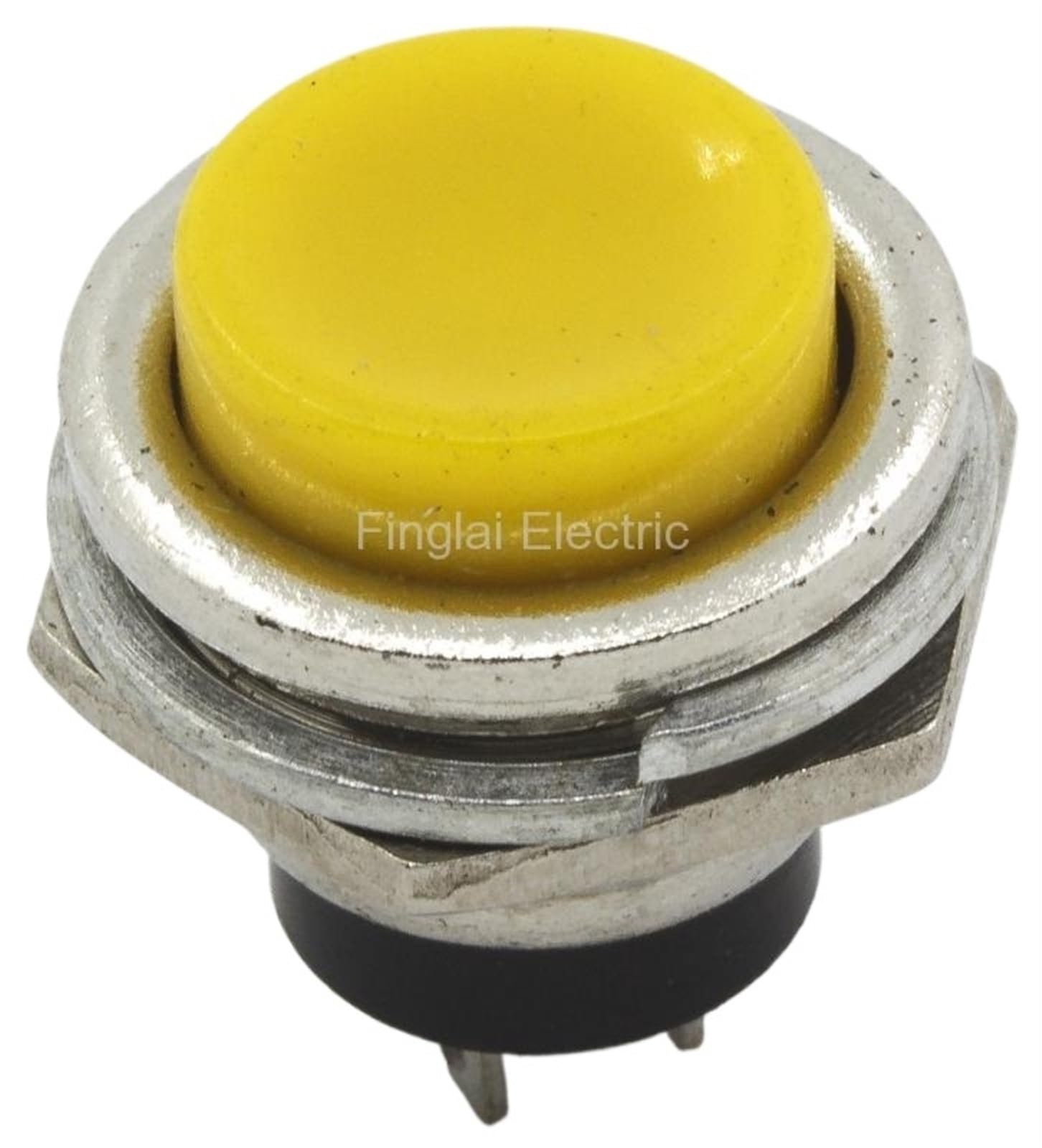 JNURGWLYH 100pcs / lot DS-212 16mm Reset - Off Push Button Switch SPST pushbutton(Giallo)