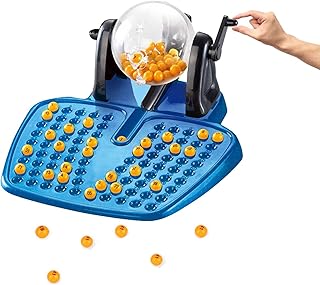 jogos bingo - Conjuntos Bingo Deluxe para Grupo Adultos | Gaiola com placa chamada, 38 cartelas bingo, 90 fichas bingo coloridas, 90 bolas coloridas,